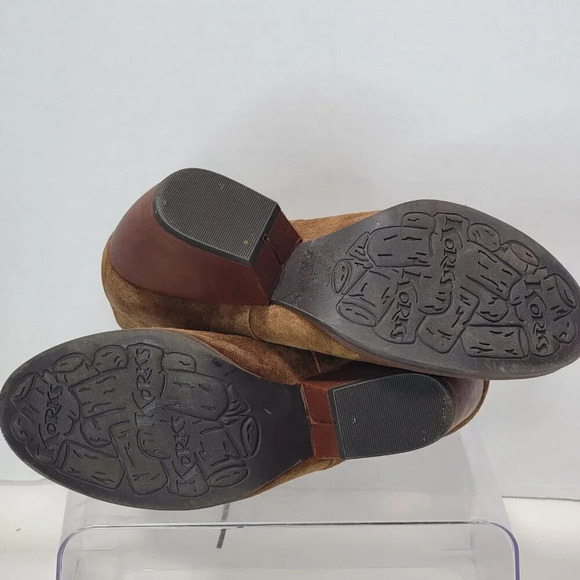 Kork-Ease Korks Roana Womens 8.5 Leather Chunky Heeled Ankle Boot Boho Bootie - Picture 10 of 11